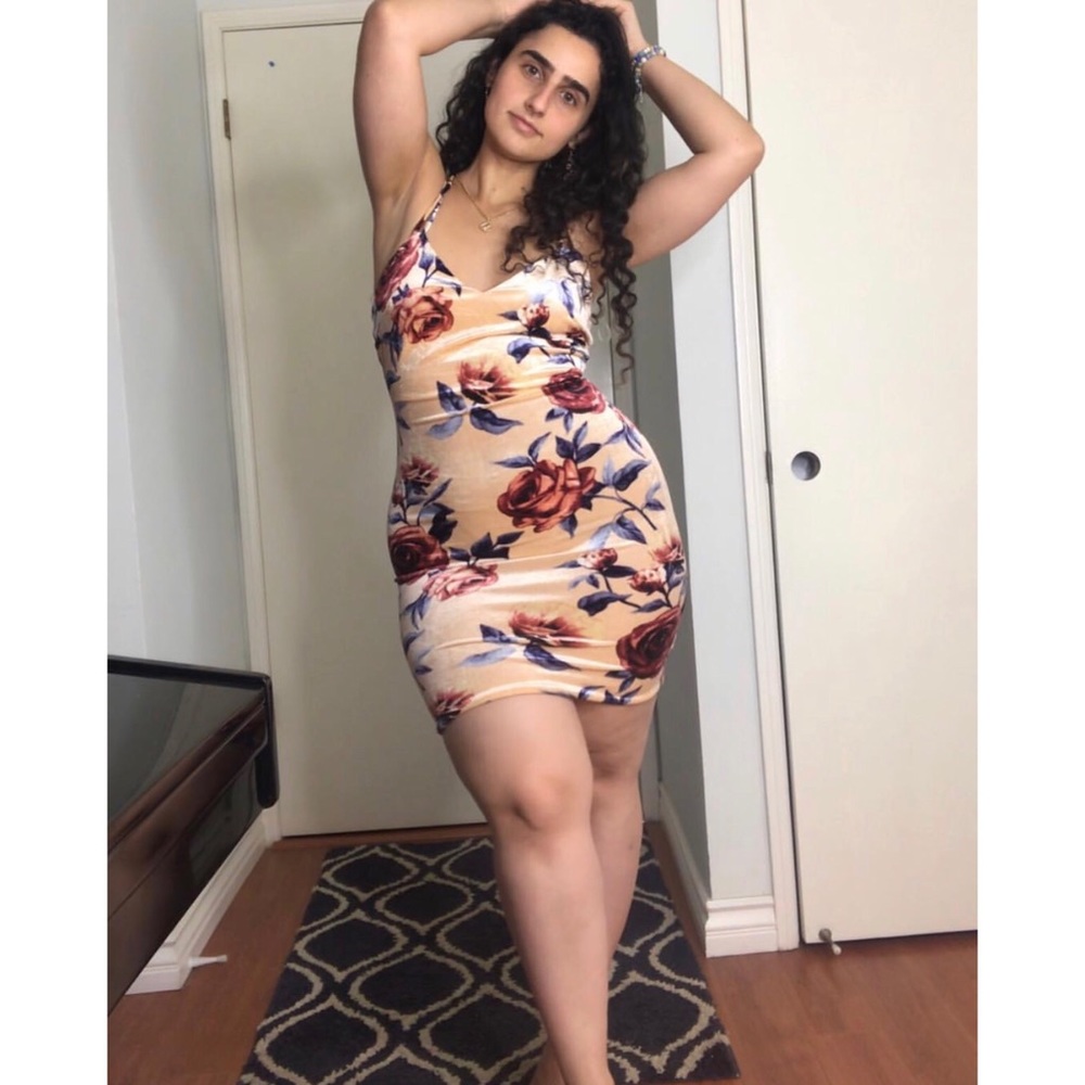 Floral Midi Dress(Fashion Nova, Medium, wore once)